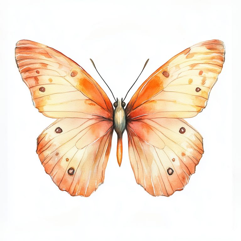 Whimsical Watercolor Butterfly A Minimalist Kids Illustration in Soft Pastels