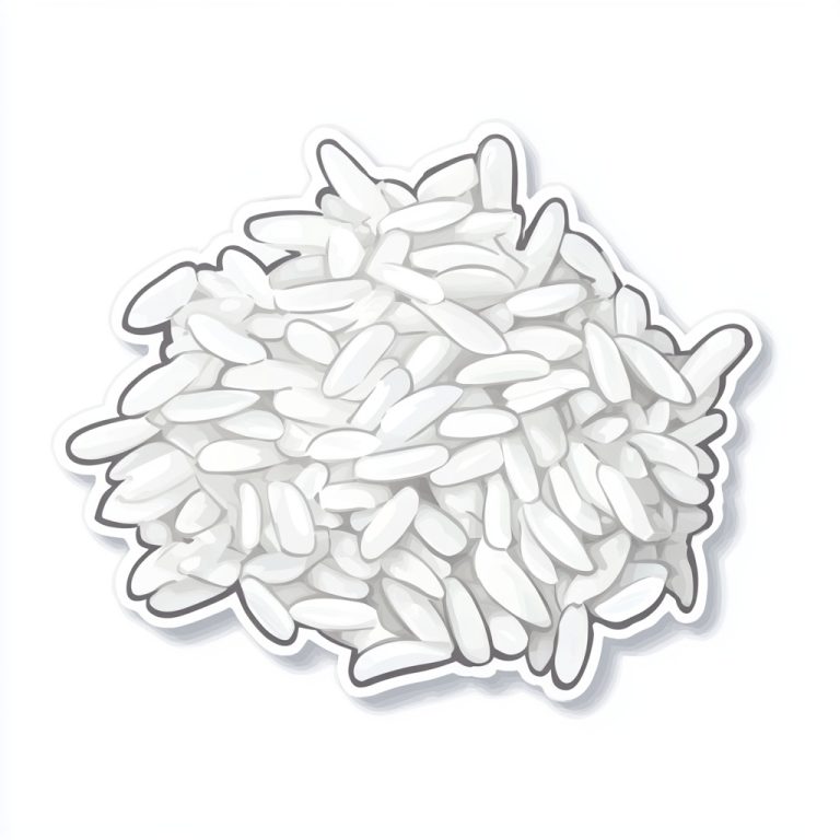 White Rice Sticker Design